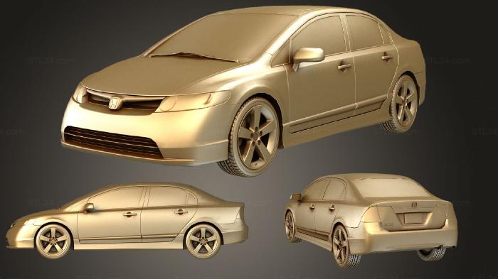 Vehicles (Honda Civic Sedan, CARS_1889) 3D models for cnc